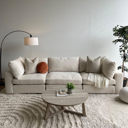 Serene 3 Piece Modular Cloud Couch in Linen Beige