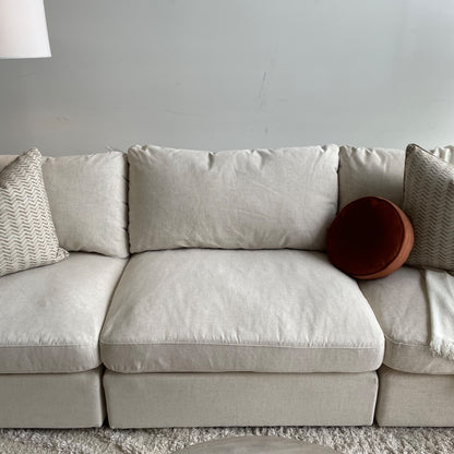 Serene 3 Piece Modular Cloud Couch in Linen Beige