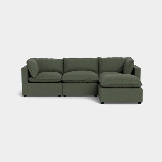 Albany Park Kova Modular 4 Pc Sectional in Spruce Performance Chenille (Pillow Top)