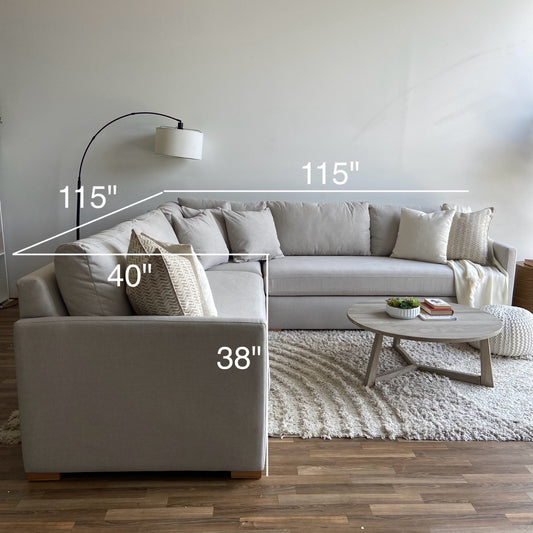 Interior Define Scarlett 3-piece Sectional in Cream