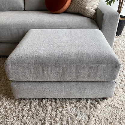 Interior Define Saylor Couch & Ottoman in Grey Chenille