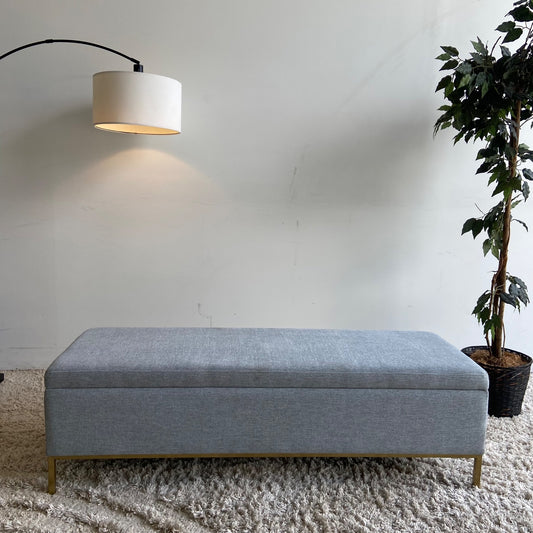 Interior Define Miller storage bench in blue