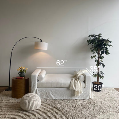 Interior Define Sloan Day Bed in White Linen