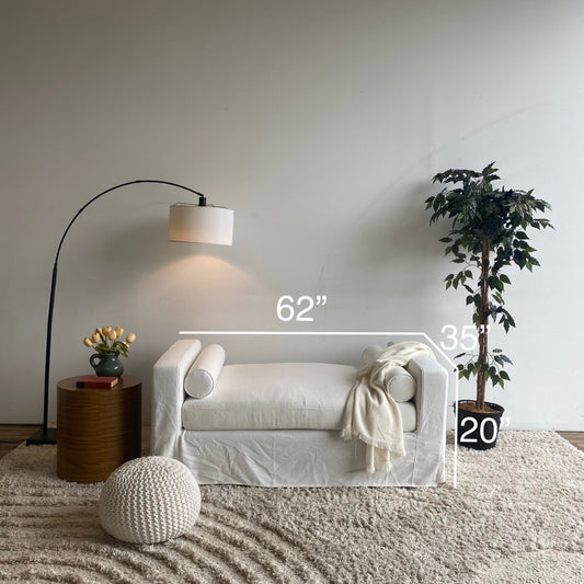Interior Define Sloan Day Bed in White Linen