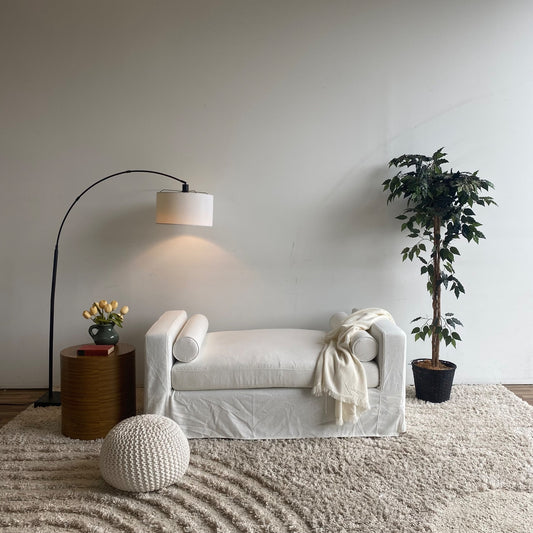 Interior Define Sloan Day Bed in White Linen