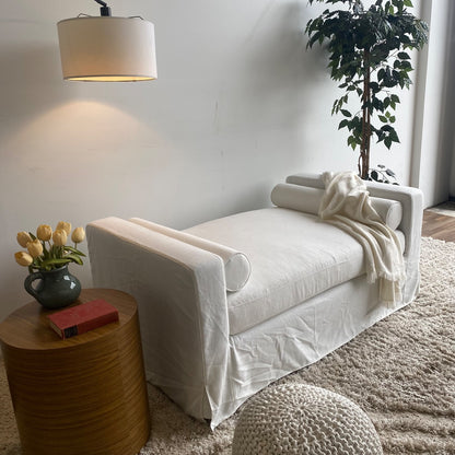 Interior Define Sloan Day Bed in White Linen