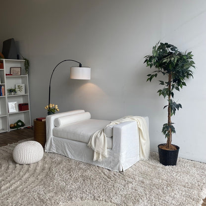 Interior Define Sloan Day Bed in White Linen