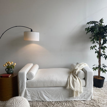 Interior Define Sloan Day Bed in White Linen