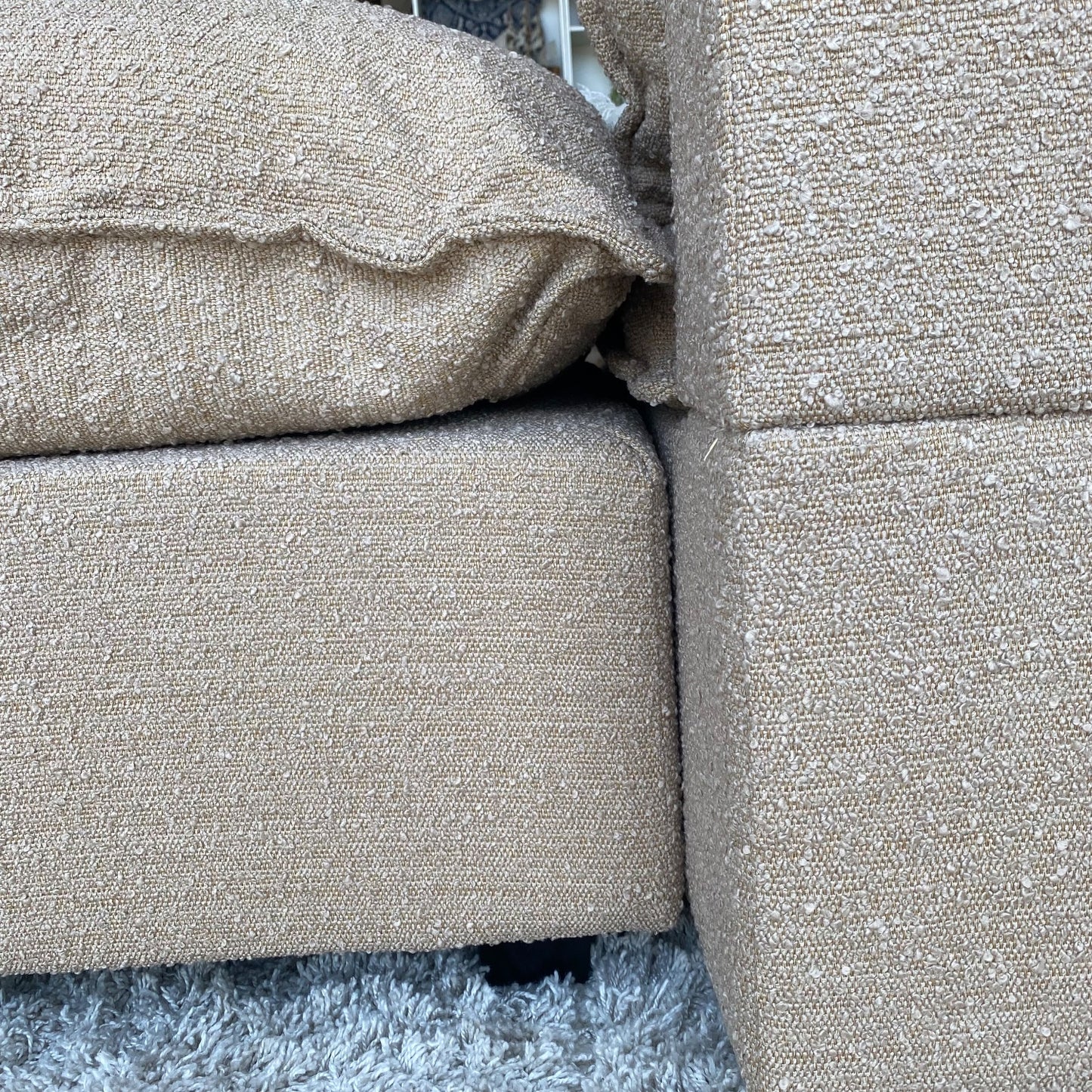 Albany Park Kova Modular 4 Pc Sectional in Fawn Performance Boucle (Pillow Top)