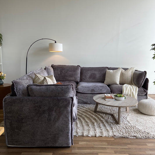 Anabei 5-piece sectional in gray