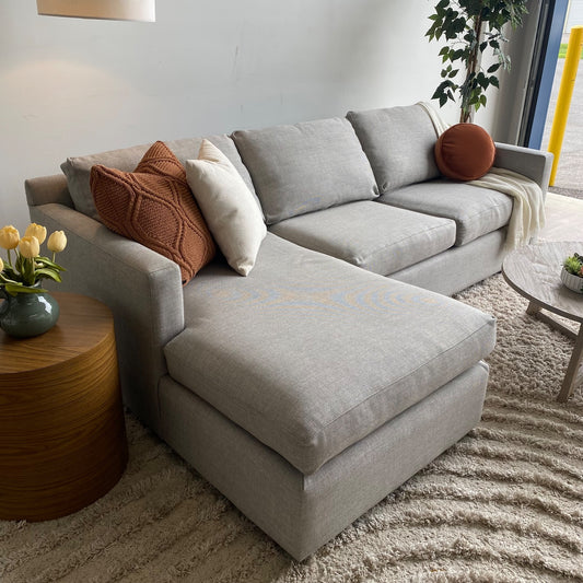 Crate & Barrel Barret II 2 Piece Sectional in Gray