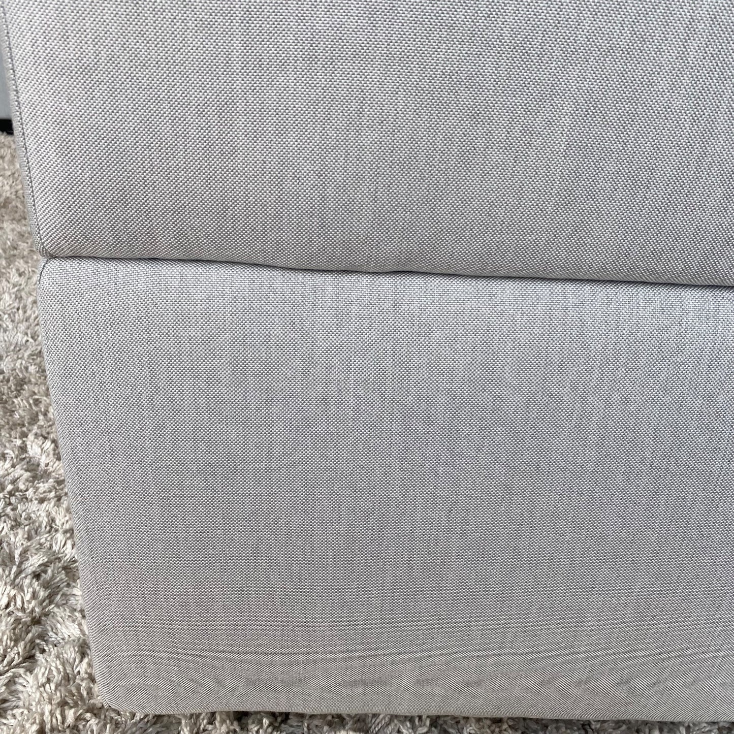 Albany Park Kova Modular 4 Pc in Pearl Gray Linen w/Storage Ottoman Pillow Top