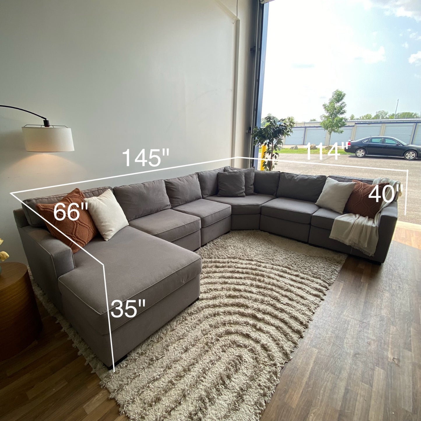Macy's Radley 6-piece sectional in gray
