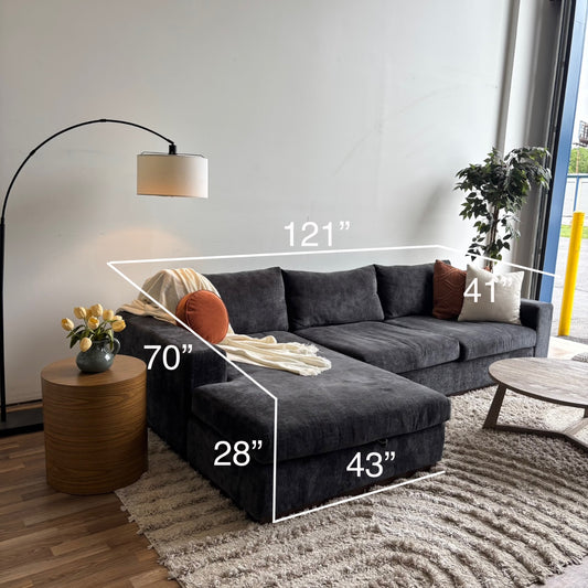 Joybird Holt 2pc Sectional Couch in Black
