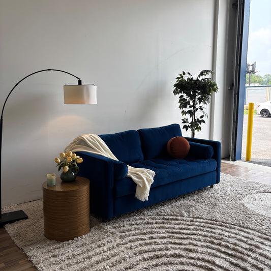 Joybird Briar Sleeper Sofa in Velvet Blue