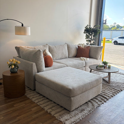 Bennett 4pc Modular Sectional Couch in Cream Color