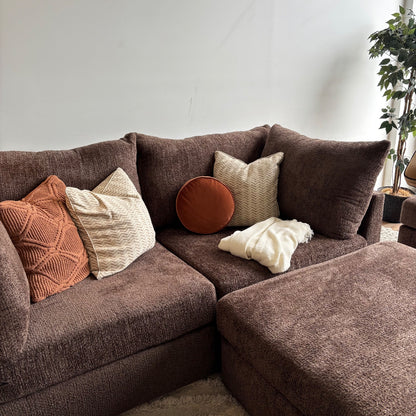 Bennett 3pc Couch in Chocolate Color