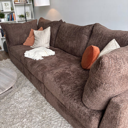 Bennett 3pc Couch in Chocolate Color