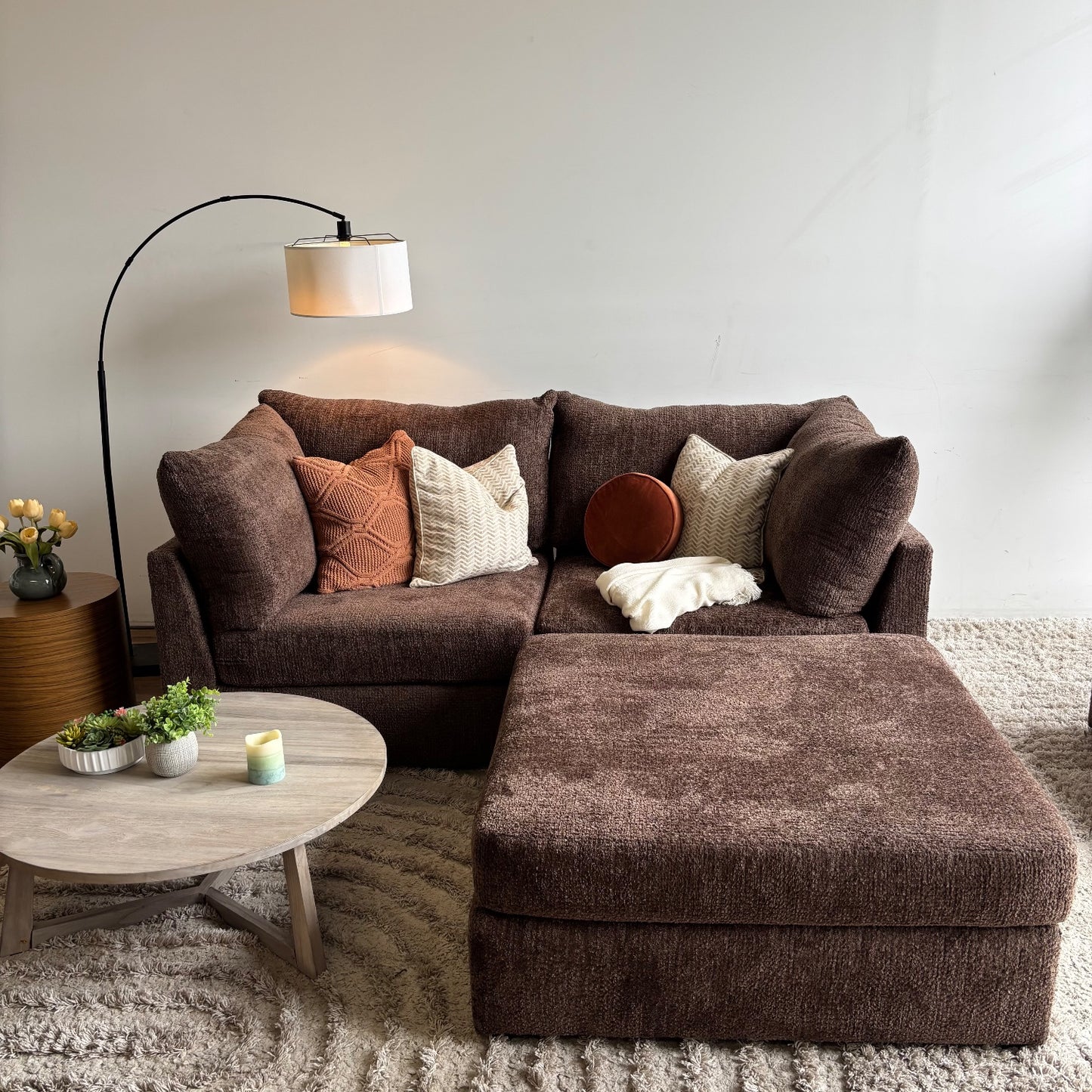Bennett 3pc Couch in Chocolate Color