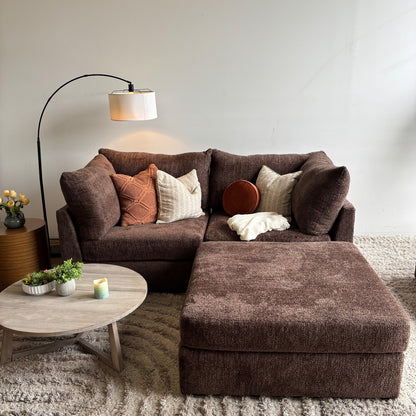 Bennett 3pc Couch in Chocolate Color