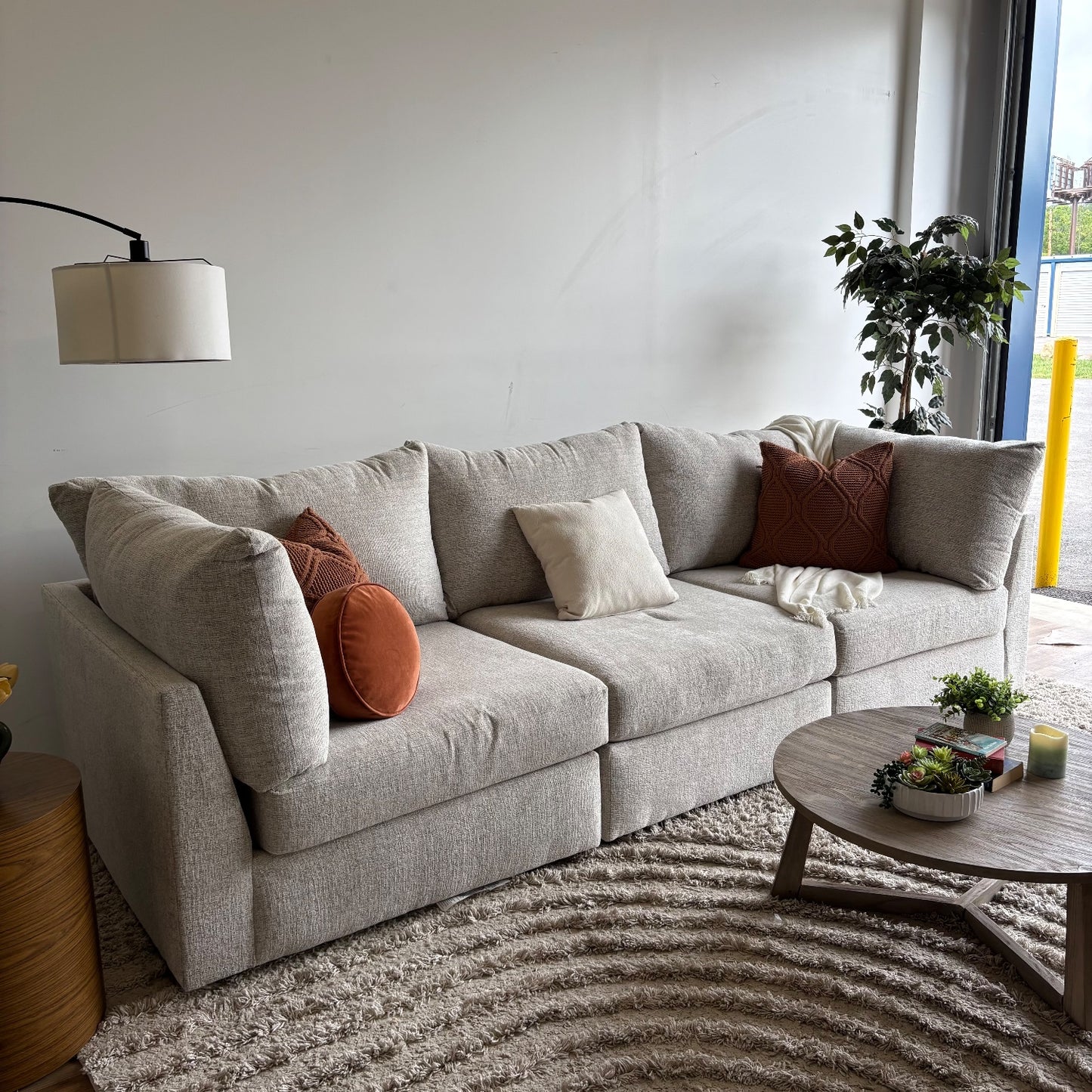 Bennett 3pc Modular Couch in Cream Color