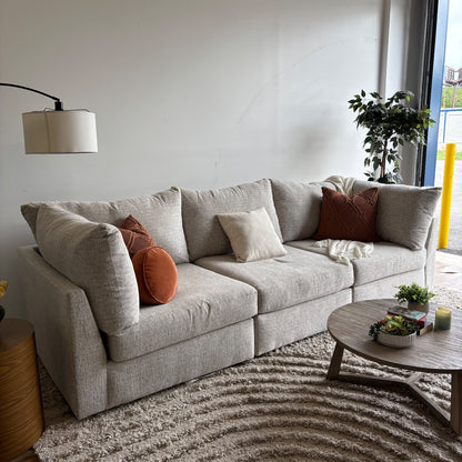 Bennett 3pc Modular Couch in Cream Color