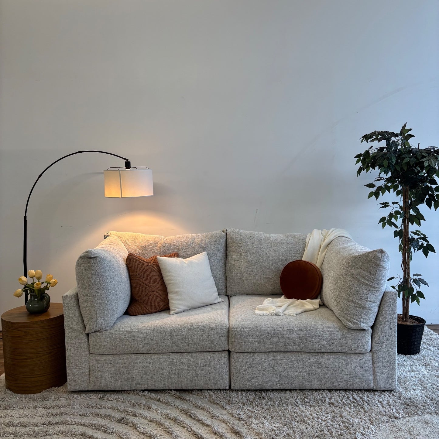 Bennett 2pc Modular Sofa in Cream Color