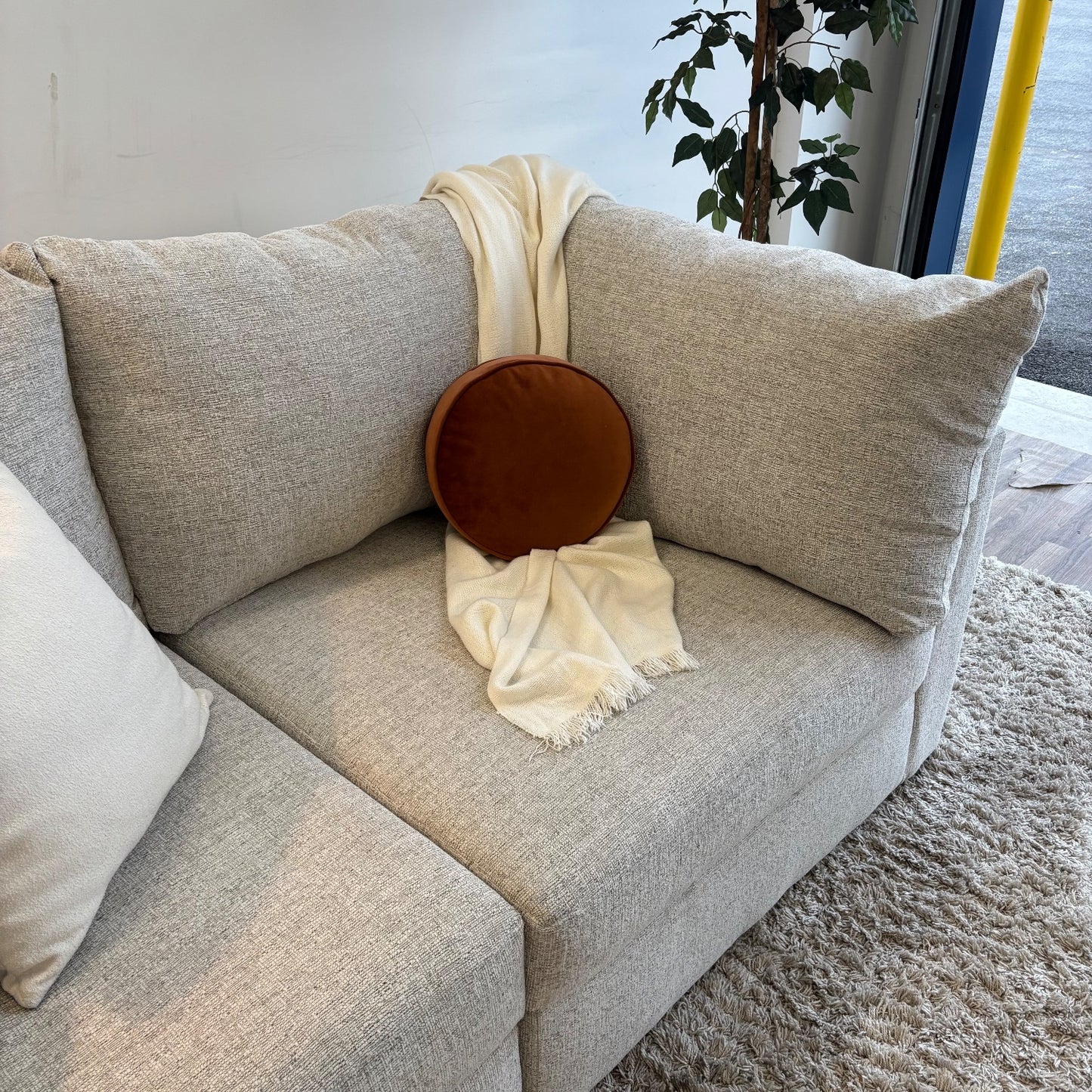 Bennett 2pc Modular Sofa in Cream Color