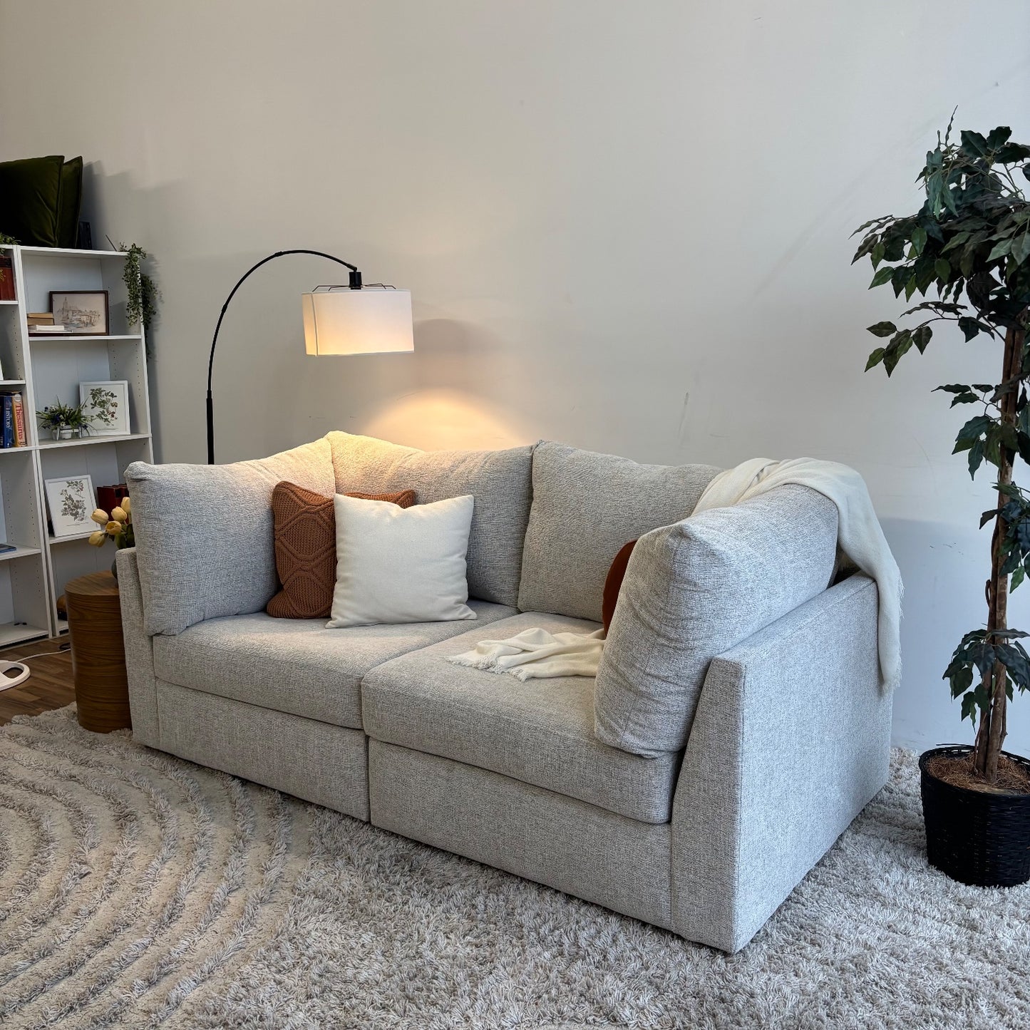 Bennett 2pc Modular Sofa in Cream Color