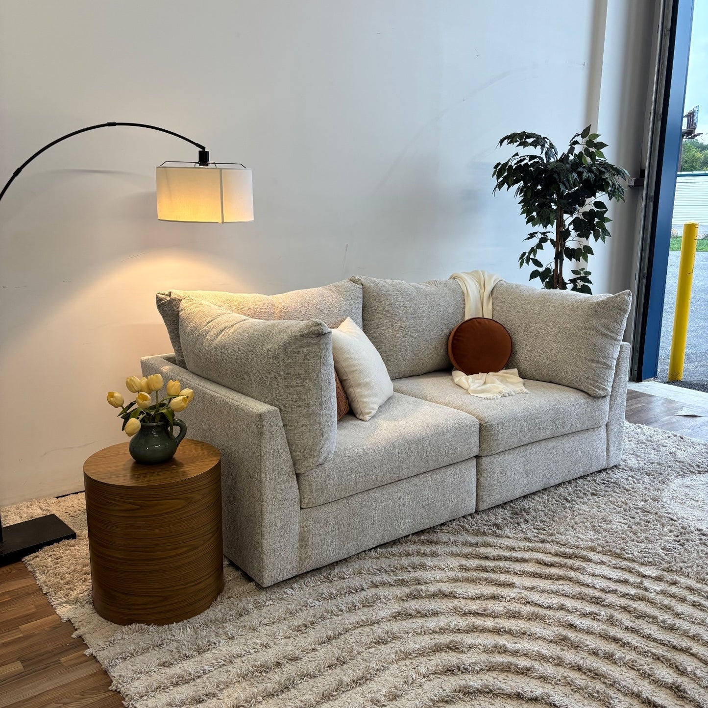Bennett 2pc Modular Sofa in Cream Color