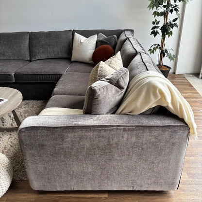Interior Define James 4pc L Sectional Couch in Dark Gray