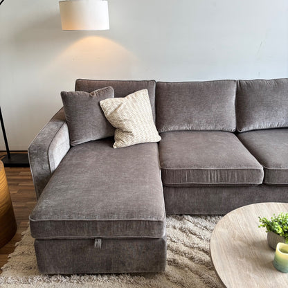 Interior Define James 4pc L Sectional Couch in Dark Gray