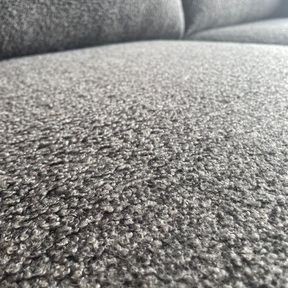 Interior Define Sloan Sectional in Dark Gray Teddy Fabric