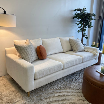Interior Define Sloan couch Sofa In Vintage Velvet cream