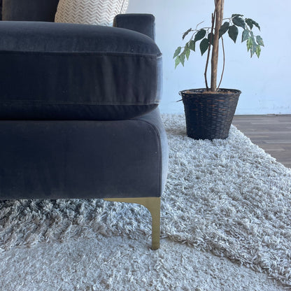 Interior Define Sloan sectional 2 pc couch in Gray velvet
