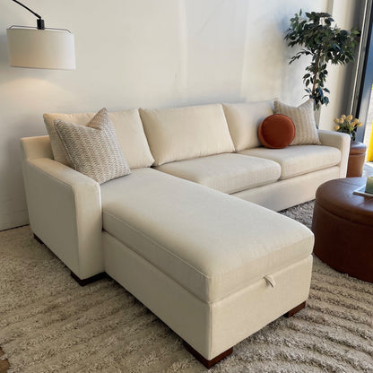 Interior Define Sloan 2 pc Sectional in Cream Chenile