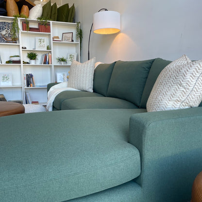 Interior Define Sloan 2 pc sectional in Dark Green