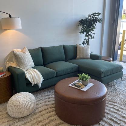 Interior Define Sloan 2 pc sectional in Dark Green