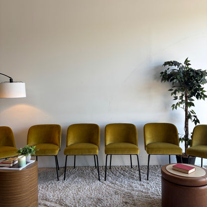 Interior Define Graham Chair in Velvet Yellow