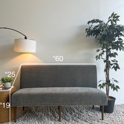 Interior Define Dorian Armless Bench in Gray