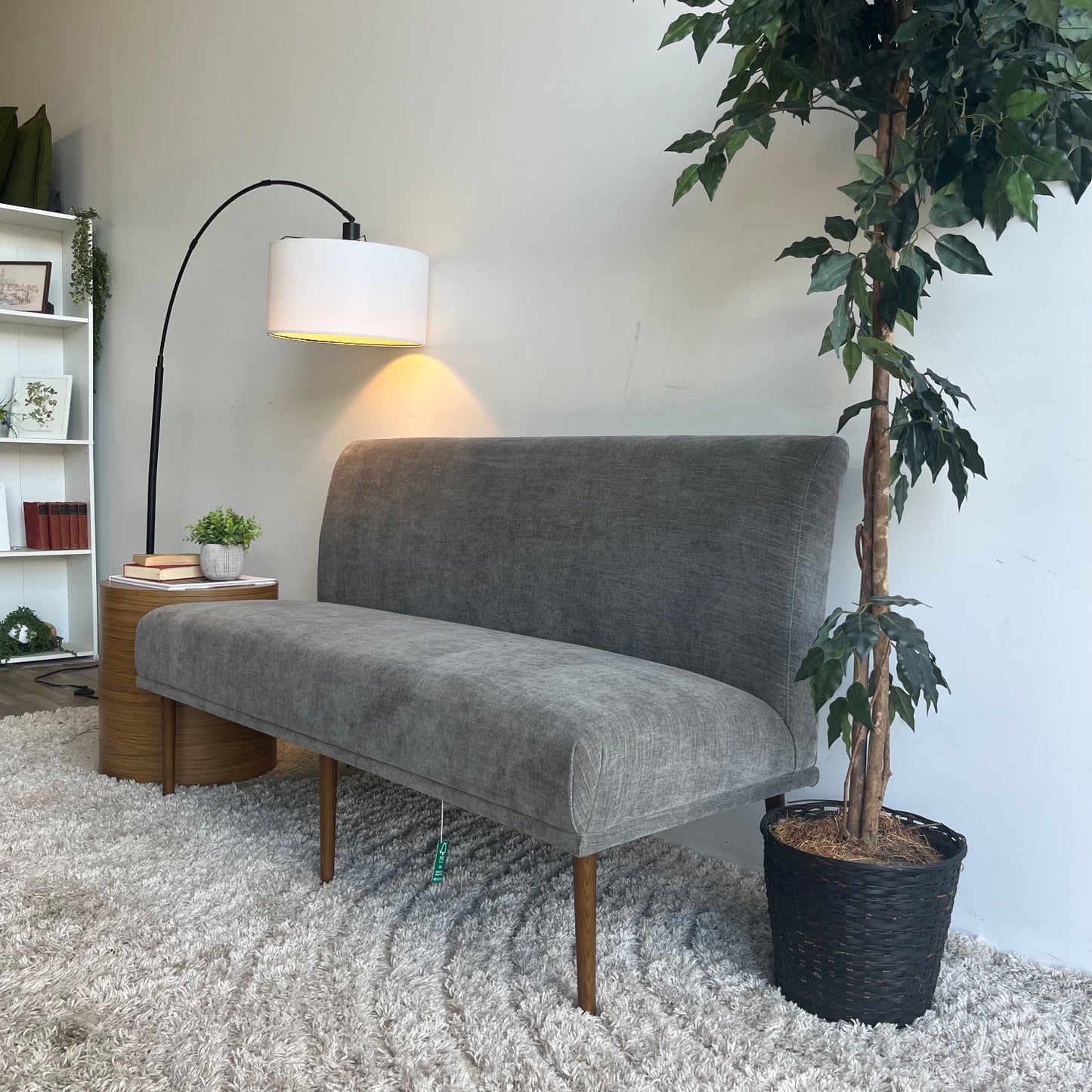 Interior Define Dorian Armless Bench in Gray