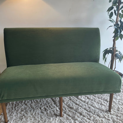 Interior Define Dorian Armless Bench in Sage Performance Velvet Green