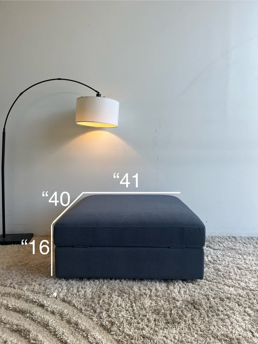 Interior Define Tatum Ottoman in Performance Brushed Knit Dusk