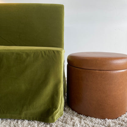 Interior Define Dorian Armless Slipcover Bench in Sage Performance Velvet