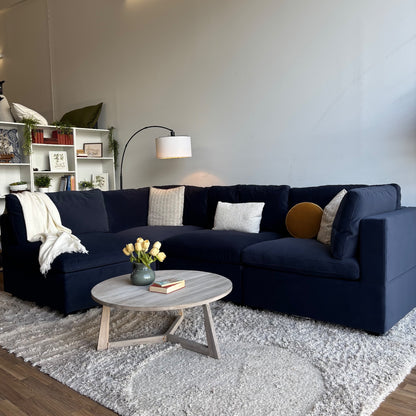 Albany Park Kova Modular 4 Pc sectional in Velvet Navy Blue