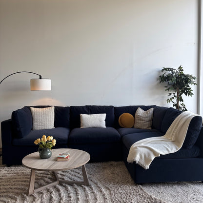 Albany Park Kova Modular 4 Pc sectional in Velvet Navy Blue