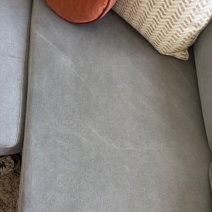 West Elm Haven 2pc Right Facing Bumper Chaise Sectional in Blue Gray