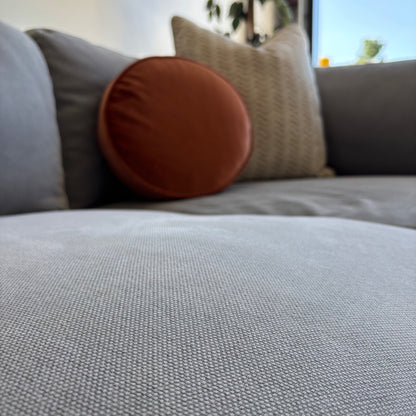 West Elm Haven 2pc Right Facing Bumper Chaise Sectional in Blue Gray