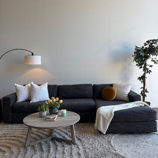 West Elm Urban 2pc L Sectional in Gray