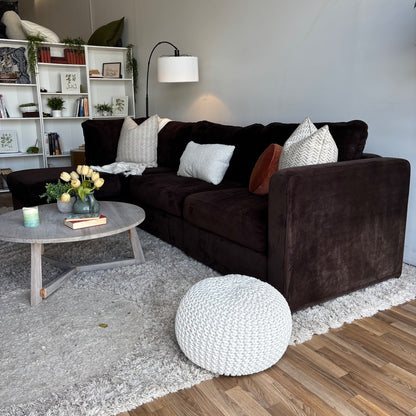Lovesac 4-Piece Modular L-Sectional Couch in Brown